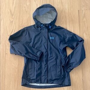 Helly Hansen Navy Blue Hooded Rain Jacket